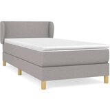  Kreveta s oprugama i madrac svjetlosivi 80x200cm tkanina | shoptok.hr