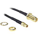 Delock WLAN antena podaljšek [1x SMA-vtičnica - 1x MMCX vtičnica] 20.00 cm črna pozlačeni konektorji, (20410559) | Shoptok.si
