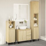  3-dijelni set kupaonskog namještaja boja hrasta sonome drveni | shoptok.hr