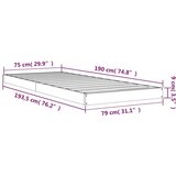  Posteljni okvir bel 75x190 cm trdna borovina, (20723630) | Shoptok.si