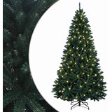  Umjetno božićno drvce s nogom 240 cm 300 LED lampica - Tamnozelena Ø 120 x 240 cm s 300 LED dioda | shoptok.hr