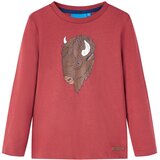  Dječja majica s dugim rukavima tamnocrvena 140 | shoptok.hr
