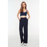 Trendyol Pants - Navy blue - Wide leg Cene