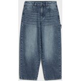 Sinsay Wide leg traperice s ispranim efektom i ukrasnim kamenčićima | shoptok.hr