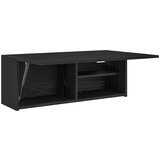 vidaXL Kopalniška stenska omarica črn 80x25x30 cm inž. les | Shoptok.si