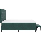  Krevet s opruga kutije Tamnozelena 200 x 180 cm Baršun | shoptok.hr