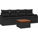  Sjedeća garnitura za vrt 5 kom. 4-Broj sjedala Crna poliratan 231 x 62 x 69 cm | shoptok.hr