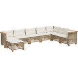 vidaXL 8-dijelni set vrtnih sofa od poliratana s jastucima bež | shoptok.hr