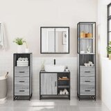  Kopalniško pohištvo 4 kosi siva sonoma inženirski les | Shoptok.si