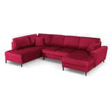 Cosmopolitan Design Crvena baršunasti sklopiva/s prostorom za odlaganje kutna garnitura (s lijevim kutom/u obliku slova "U") Kyoto – | shoptok.hr