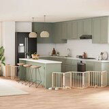 vidaXL Vrata za pse s vratašcima 12 panela sklopiva 600 cm drvo topole | shoptok.hr