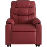  Masažni naslonjač na podizanje od umjetne kože crvena boja vina | shoptok.hr
