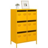  Visoka komoda boja senfa 68x39x101,5 cm od čelika | shoptok.hr
