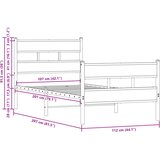  Okvir kreveta bez madraca s uzglavljem i podnožjem 107x203 cm | Eponuda.com