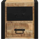 vidaXL Nočne omarice 2 kosa 40x35x40 cm Masivni neobdelan les Mango | Shoptok.si