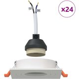 vidaXL Vgrajeni reflektorji 24 kosov Kvadrat GU10 Bela 91x91 mm | Shoptok.si