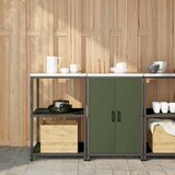  Kuhinjski set za pohranu 2 pcs Maslinasto zelena Čelična vrata | shoptok.hr