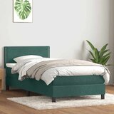 Box spring postelja z vzmetnico temno zelena 90x220 cm žamet, (21793047) | Shoptok.si