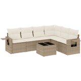 Maison Chic Seti vrtnega pohištva - Vrtna garnitura - Vrtni pohištvo set 7-delna z blazinami bež poli ratan, (21802800) | Shoptok.si