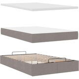 vidaXL Otomanski posteljni okvir z vzmetnico taupe 120x200 cm blago | Shoptok.si