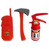 Lean_Toys Gasilski komplet Gasilsko vozilo + čelada + gasilni aparat | Shoptok.si