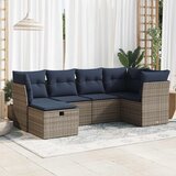 vidaXL 6-dijelni set vrtnih sofa od poliratana s jastucima sivi | shoptok.hr