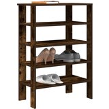 vidaXL Regal za čevlje dimljen hrast 61x32x87,5 cm inženirski les | Shoptok.si