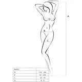 Passion BS031 - ružičasti, otvoreni kombinezon dugih rukava (bijeli) - SL | shoptok.hr