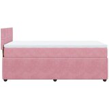 Box spring krevet s madracem ružičasti 90x200 cm baršunasti | shoptok.hr