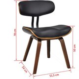  Jedilni stoli 2 kosa ukrivljen les in umetno usnje, (20624644) | Shoptok.si