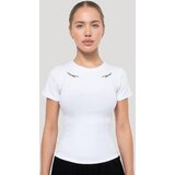 GymBeam Women‘s Tribal Ribbed T-shirt White M Cene