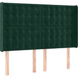  LED uzglavlje tamnozeleno 147x16x118/128 cm baršunasto | shoptok.hr