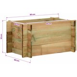  Podignuti vrt za povrće Zelena 80 x 80 x 32 cm Masivna borovina | Eponuda.com
