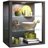 MID.YOU VISEČA VITRINA, antracit | Shoptok.si