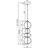  LED luster na sajli DAPHNE LED/36W/230V zlatan | Eponuda.com