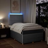  Krevet s oprugama i madrac svjetlosivi 120 x 200cm od tkanine | shoptok.hr