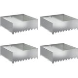  Ograda oko Travnjaka 4 pcs 100 x 100 x 35 cm Čelik Srebrna | Eponuda.ba