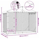 Vanjski kavez za pse s krovom srebrni 3 x 1,5 x 2,5 m čelični | shoptok.hr