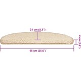  Prostirke za stepenice 20 kom 65x21x4 cm krem poluokrugle velike | shoptok.hr