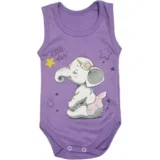 Bodi za bebe Slon, Ljubičasti