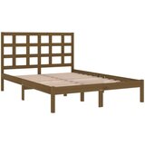  Posteljni okvir medeno rjav iz trdnega lesa 200x200 cm, (20684836) | Shoptok.si