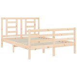  Kreveta s uzglavljem 120 x 200 cm od masivnog drva | shoptok.hr