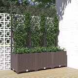 Maison Chic Cvetlično korito - Cvetlični Lonec z oporno mrežo rjavo 120x40x136 cm PP, (21789499) | Shoptok.si