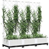  Vrtna žardinjera s rešetkom bijela 120x40x121,5 cm PP | shoptok.hr
