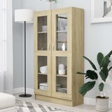 The Living Store Vitrina sonoma hrast 82,5x30,5x150 cm iverna plošča - Vitrina, (21836787) | Shoptok.si