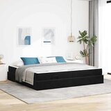  Okvir kreveta s madracem s madracem 2 pcs Crna Baršun | shoptok.hr