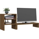  Stalak za monitor boja meda 81 x 20 x 30 cm od masivne borovine | shoptok.hr