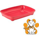 Moderna artist-o-tray samll spicy coral, toalet za mačke bez rama, crveni