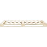  Posteljni okvir iz palet trdna borovina 200x200 cm, (20606423) | Shoptok.si