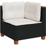  10-dijelni set vrtnih sofa s jastucima crni od poliratana | shoptok.hr